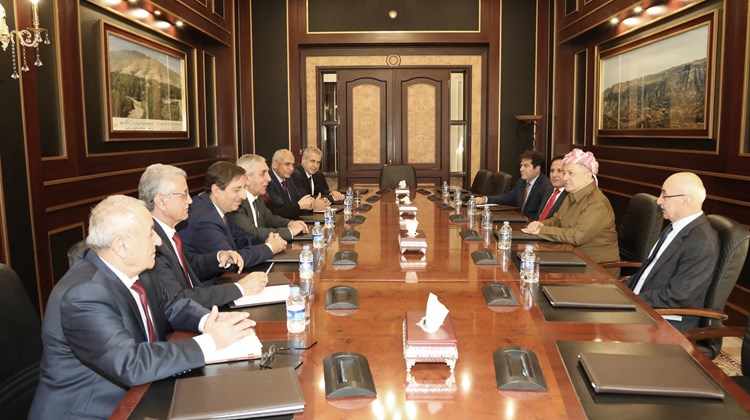 Mesut Barzani ENKS heyetini kabul etti