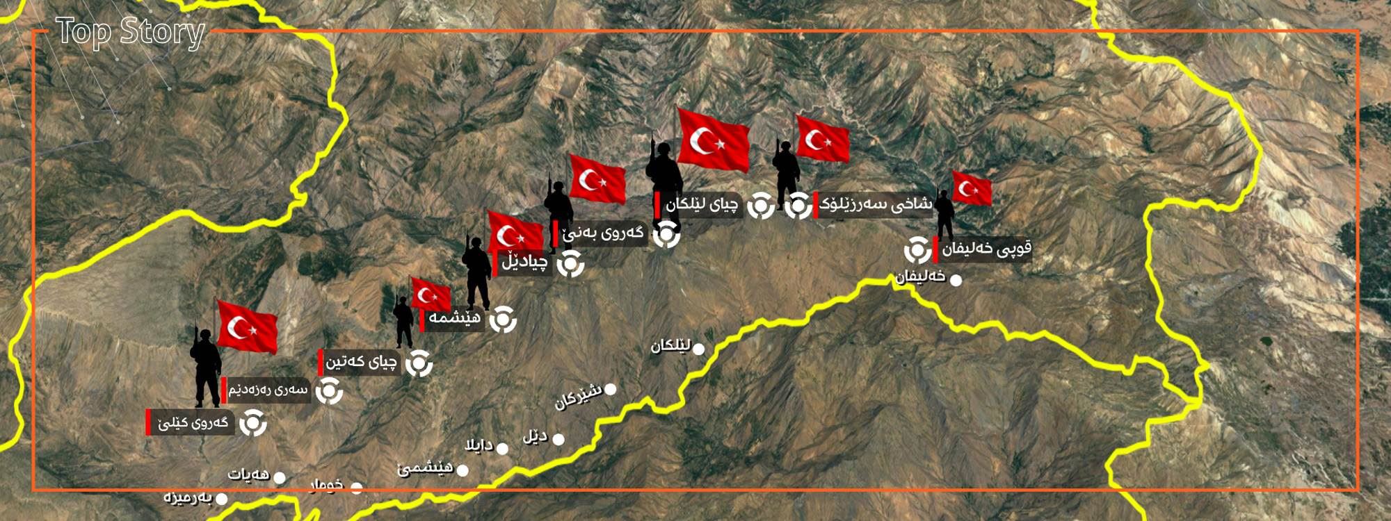 TSK, Bradost bölgesinin 9 stratejik konumuna yerleşti       