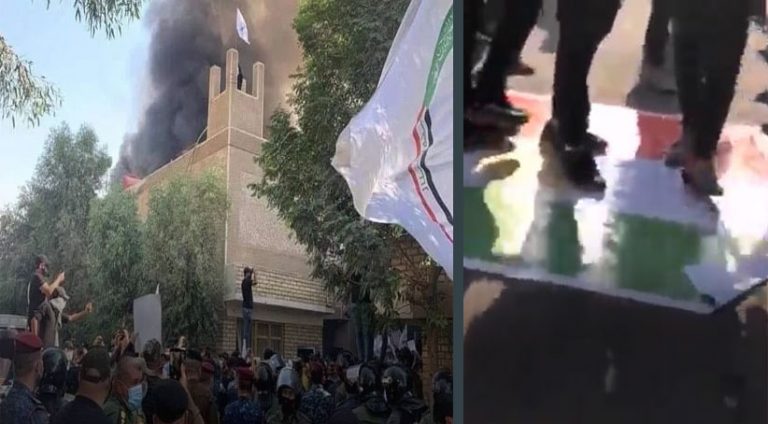 Video izle: Haşdi Şabi'nin Kürt düşmanlığı, Kürdistan bayrağı yakıldı, PDK binası ateşe verildi