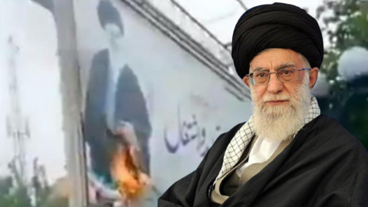 Hamaney’in posterini yakan 3 gence 40 yıl hapis