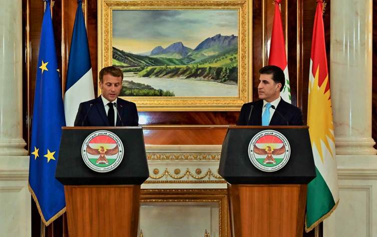 Macron ve Barzani'nin ortak basın açıklamasında önemli konular öne çıktı