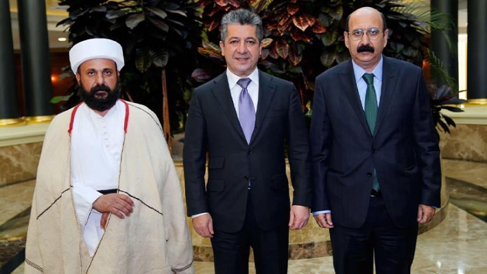 Ezidi liderler Başbakan Barzani'ye Ezidilere yapılan hizmetlerden dolayı teşekkür etti