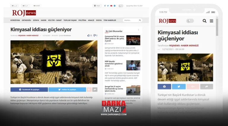 PKK medyası: Duhok’ta kimsal silahtan etkilenen 544 kişi gizli tedavi ediliyor Rojnews, Mezopotamya haber ajansı, Kani Masi,