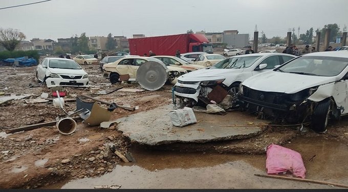 Duhok,Hewler'deki sel mağdurları için harekete geçti: ilk yardım Laleş Kültür Merkezinden