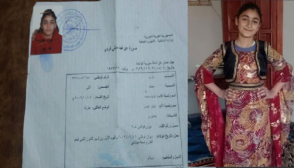 Ciwanen Şoreşger bu kez Efrin'de Türk işgalinden kaçan,13 yaşındaki kızı kaçırdı