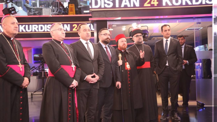 Kürdistan Bölgesi Hristiyanlarından İran füze saldırısına tepki ve Kürdistan24 ziyareti