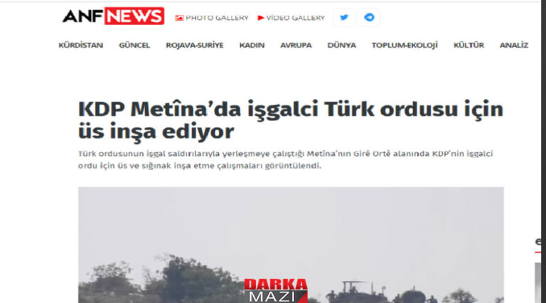 Peşmerge bir tepeyi daha PKK-TSK çatışmasından kurtardı, PKK medyası Peşmerge TSK’ya karakol yapıyor diye haber yaptı