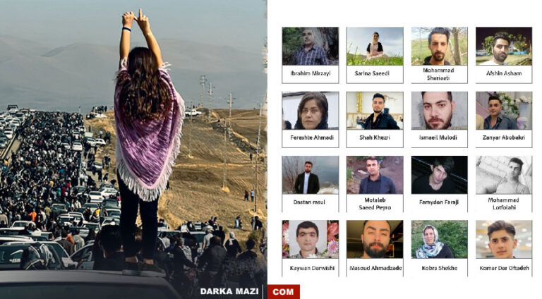 Jina Amini’nin 40’ıncı matem gününden bu yana 16 kişi katledildi Mahabad, Sine, Bane,