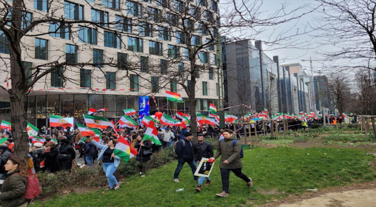 Binlerce Kürt, Ahvaz, Beluci ve Fars Brüksel’de toplandı: Devrim Muhafızları Ordusu terör listesine alınsın