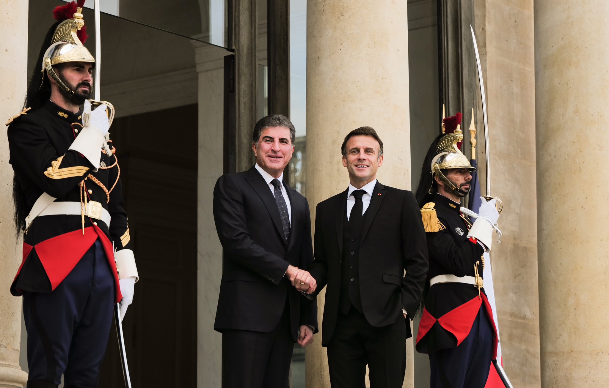 Macron'dan Başkan Neçirvan Barzani'ye: Burada olmandan kıvanç duyuyorum