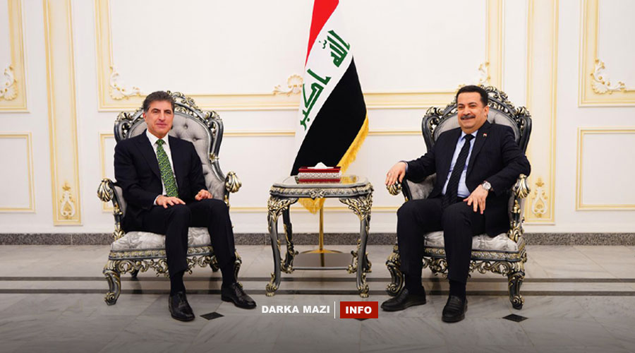 Bölge Başkanı Neçirvan Barzani, Bağdat'ta Irak Başbakanı Sudani ile görüştü