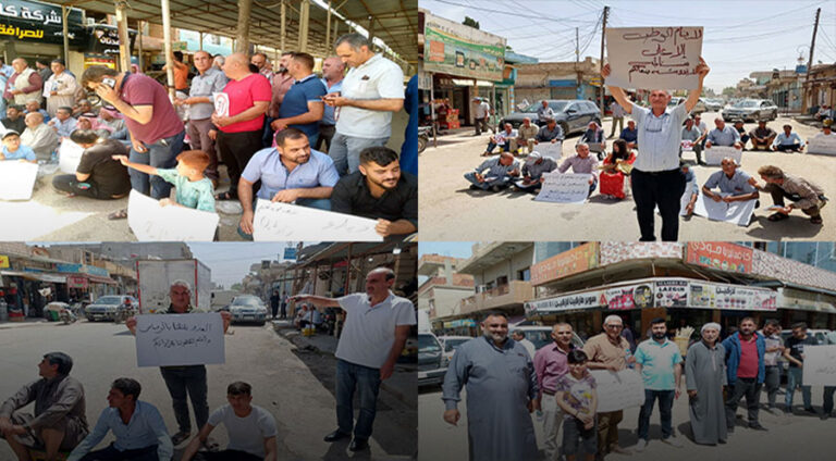 Rojava: Çiftçiler Rojava yönetiminin buğday fiyatlarını protesto etti