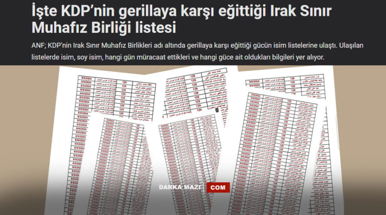 PKK’nin Irak Sınır Muhafızları içindeki Kürtlerin isimlerini yayınlaması ne anlama geliyor?