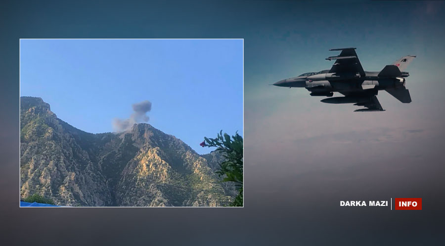 Türk devleti Balekayti’deki PKK noktası bulunan Şêx Mansur dağını bombaladı, PKK medyası haberi"Erbil bombalandı" diye verdi  