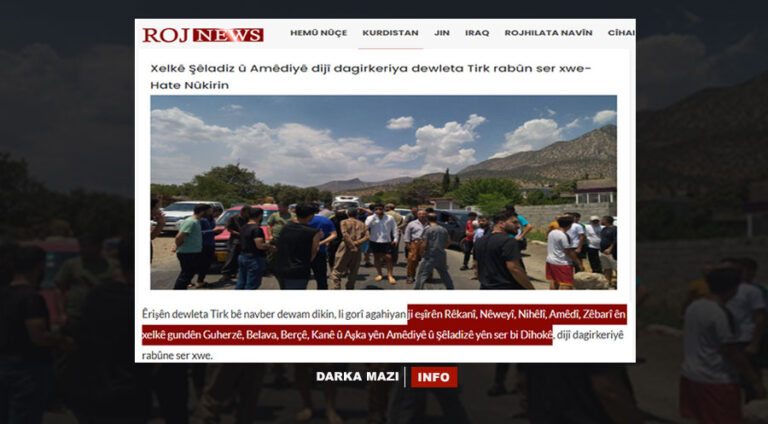 PKK medyası bu kez Guherzê  halkının  PKK-TSK topraklarımızdan çıksın eylemini  yalan haber yaptı