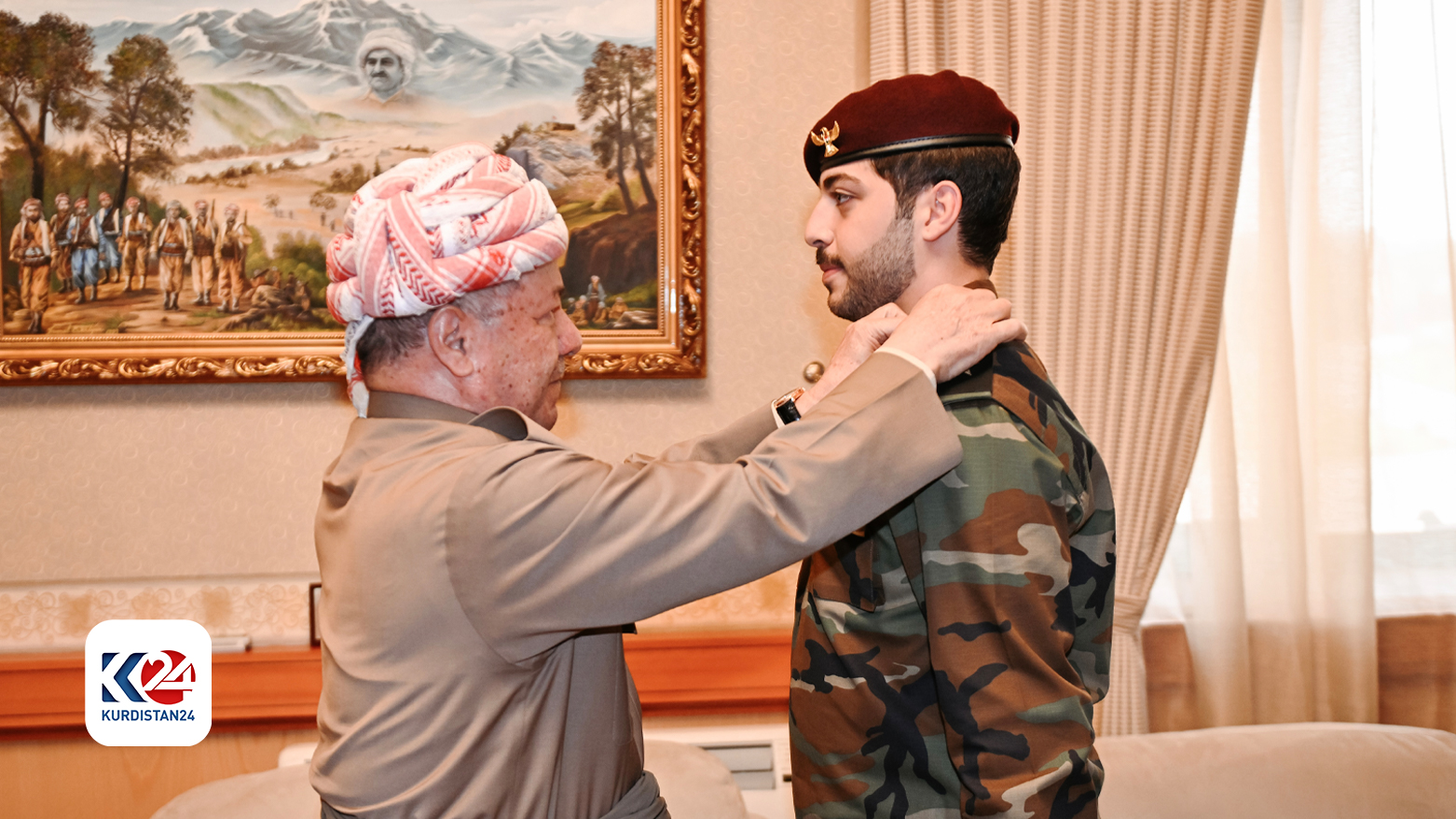 Başkan Barzani, Arin Barzani'ye teğmen rütbesini taktı