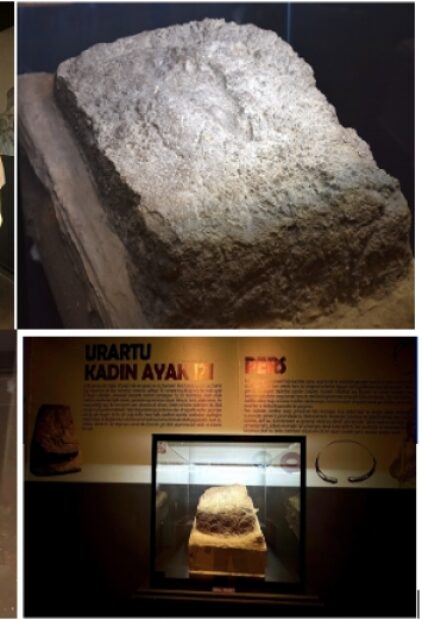 Urartulu bir kadına ait ayak izi, ilk kez Van müzesinde sergileniyor