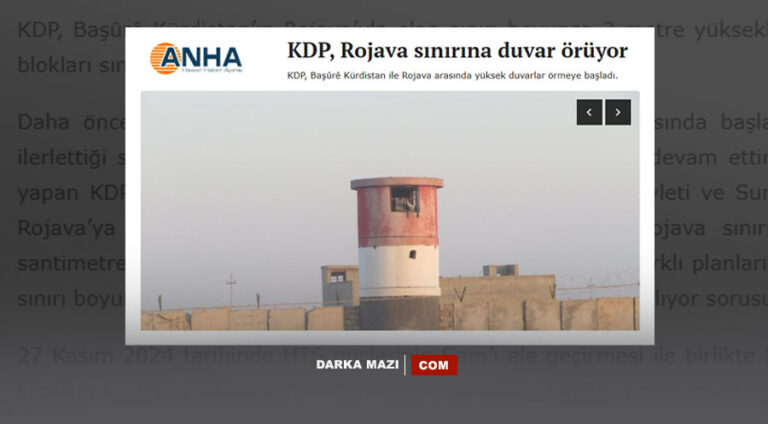 PKK medyası yine yalan haber yaptı: Irak’ın yaptığı sınır duvarını “KDP yapıyor” dediler