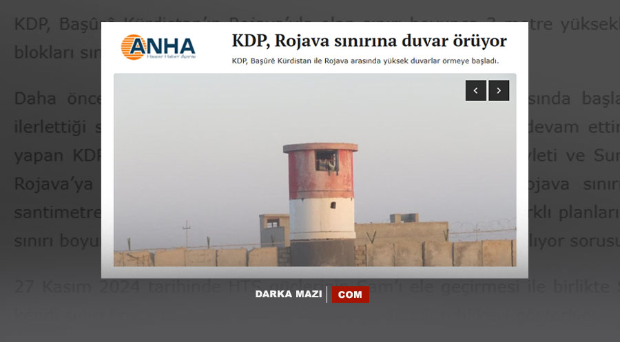 PKK medyası yine yalan haber yaptı: Irak’ın yaptığı sınır duvarını “KDP yapıyor” dediler