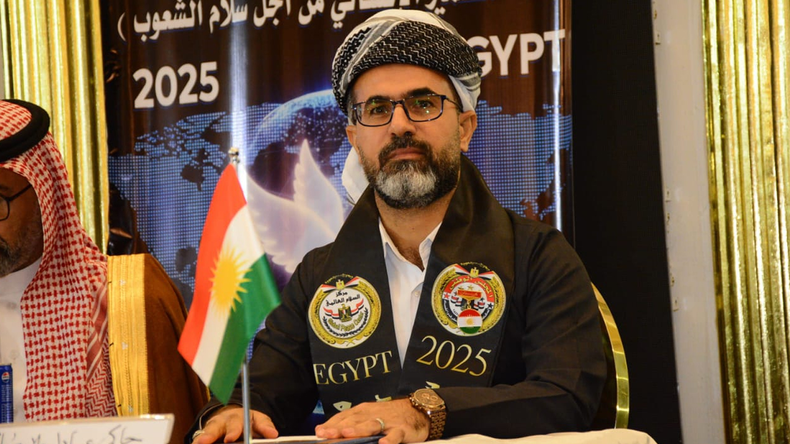 Kahire'deki Dünya Barış Kongresi'nde bir Kürt: Adil Mela Salih Kürtlerin devlet olma hakkını savundu