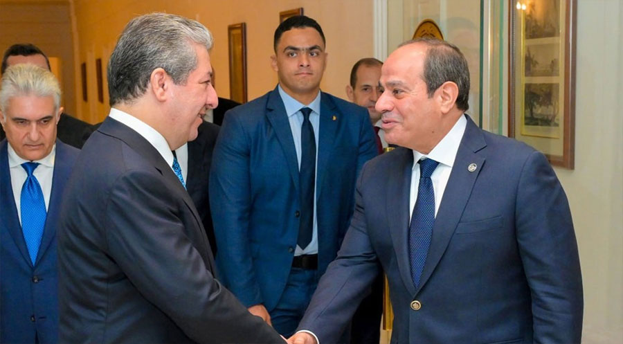 Başbakan Barzani, Mısır Cumhurbaşkanı Sisi ile bir araya geldi
