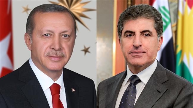 Başkan Neçirvan Barzani, Türkiye Cumhurbaşkanı Erdoğan ile görüştü