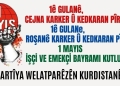 PWK: 1 Mayıs Dünya İşçi ve Emekçilerine Kutlu Olsun!
