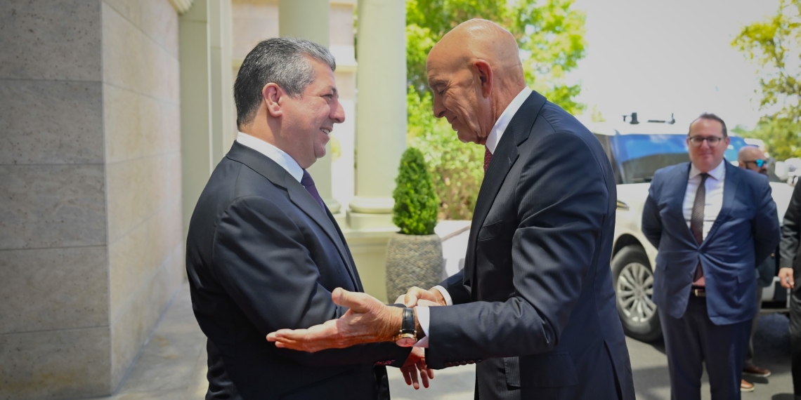 Başbakan Barzani, Tom Barrack'ı kabul etti
