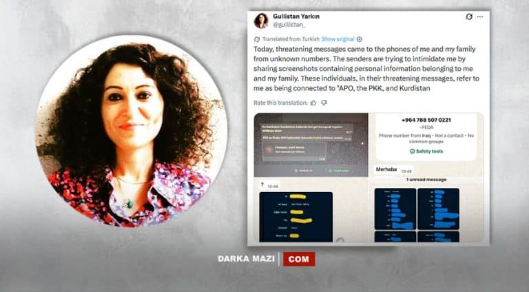 Araştırmacı Güllistan Yarkın ve ailesine PKK tehdidi…