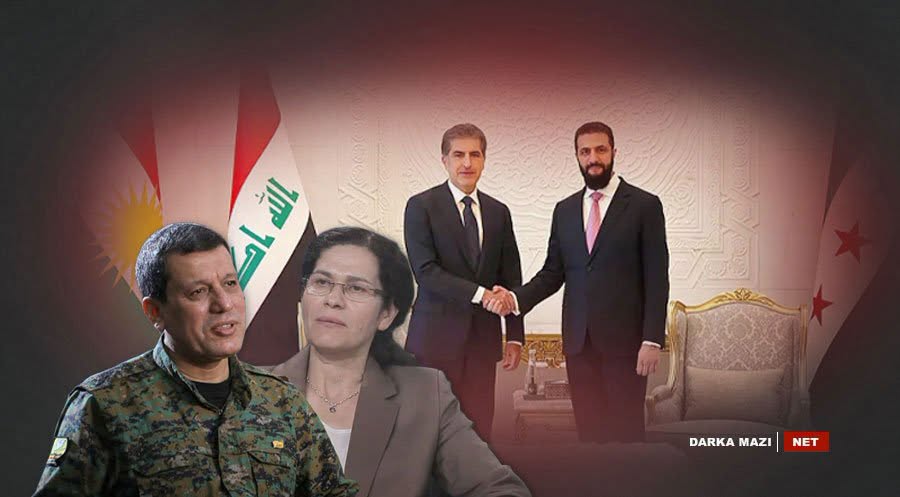 Neçirvan Barzani'nin ziyaretinden sonra Mazlum Abdi ve İlham Ahmed'te Şam'da